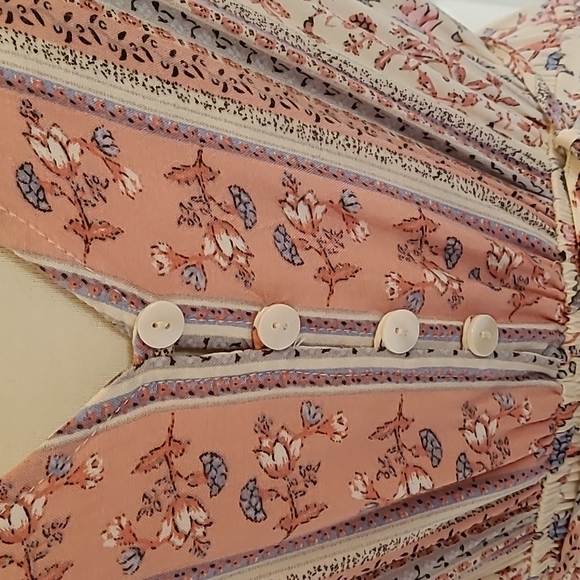 ARIA boho maxi dress Size L. Complete with pearl tie. Great condition - Picture 3 of 7